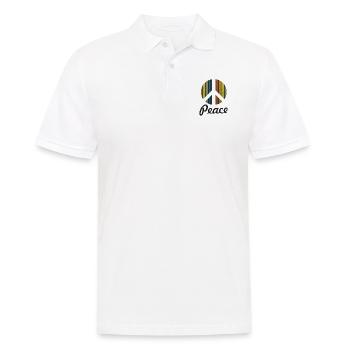 Design symbol peace rainbow colorful - Männer Poloshirt - Weiß - Vorne - Kai (181cm)
