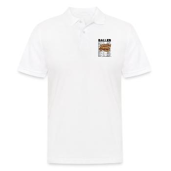 Ball Python 80's Style Baller Royal Python Snake - Männer Poloshirt - Weiß - Vorne - Kai (181cm)