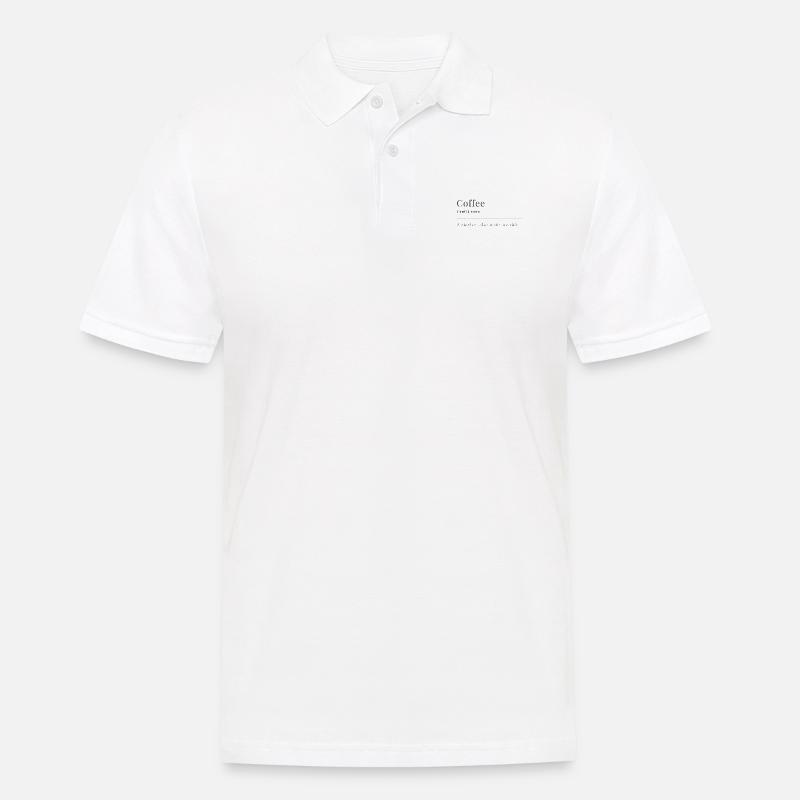 Coffee Definition - Männer Poloshirt - Weiß