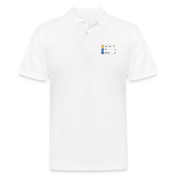 Flugmodus Einstellung - Männer Poloshirt - Weiß - Vorne - Kai (181cm)