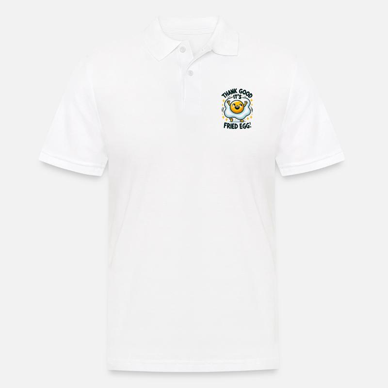 Thank God It's Fried Egg (Friday) - 1 - Männer Poloshirt - Weiß