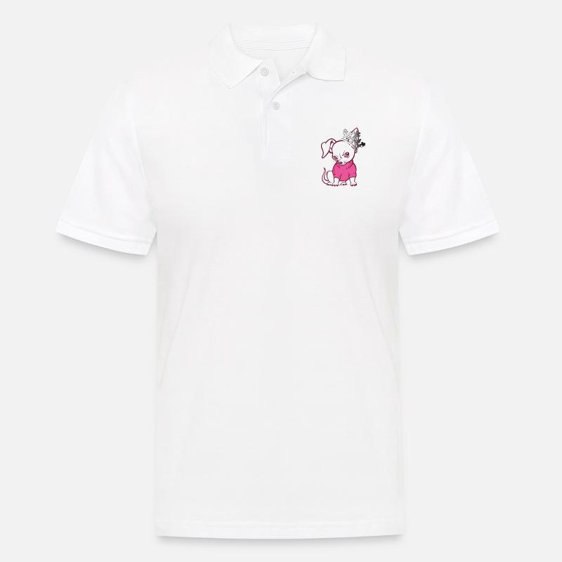 spitz mit krone - Männer Poloshirt - Weiß