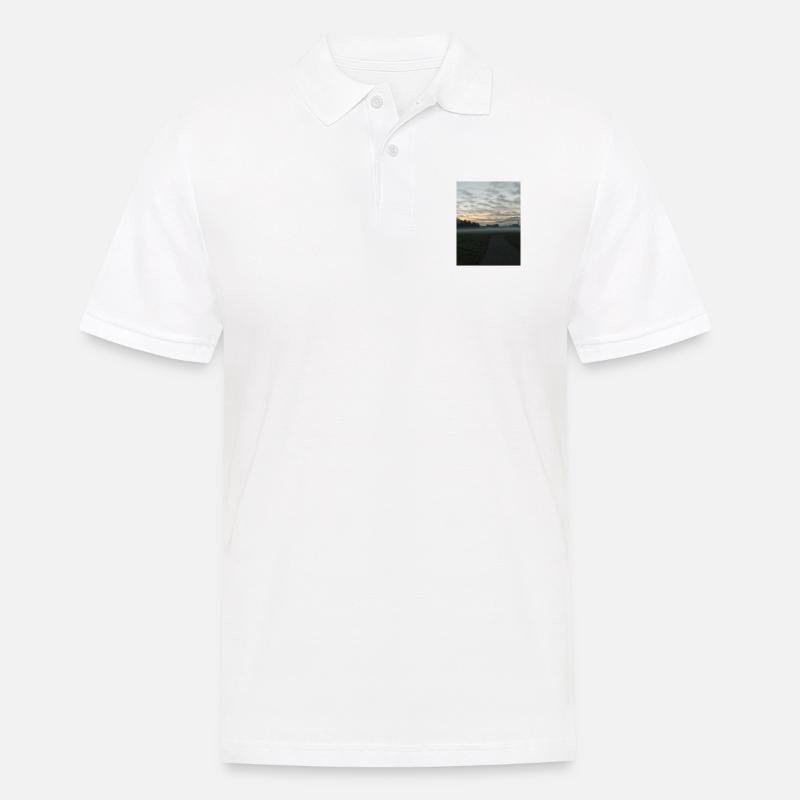 Abendstimmung - Männer Poloshirt - Weiß