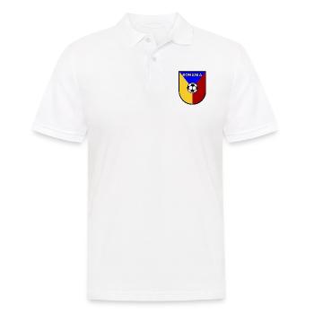 Fußballer aus Rumänien - Männer Poloshirt - Weiß - Vorne - Kai (181cm)