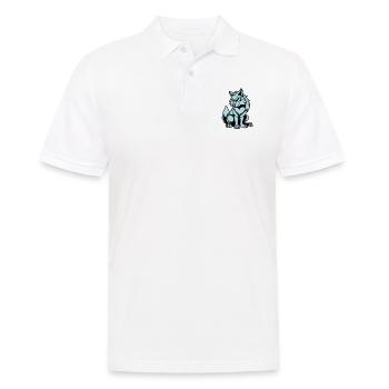 wolf comic tier - Männer Poloshirt - Weiß - Vorne - Kai (181cm)