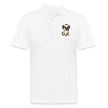 Kangal chien bande dessinée mignon - Polo Homme - blanc - Devant - Kai (181cm)