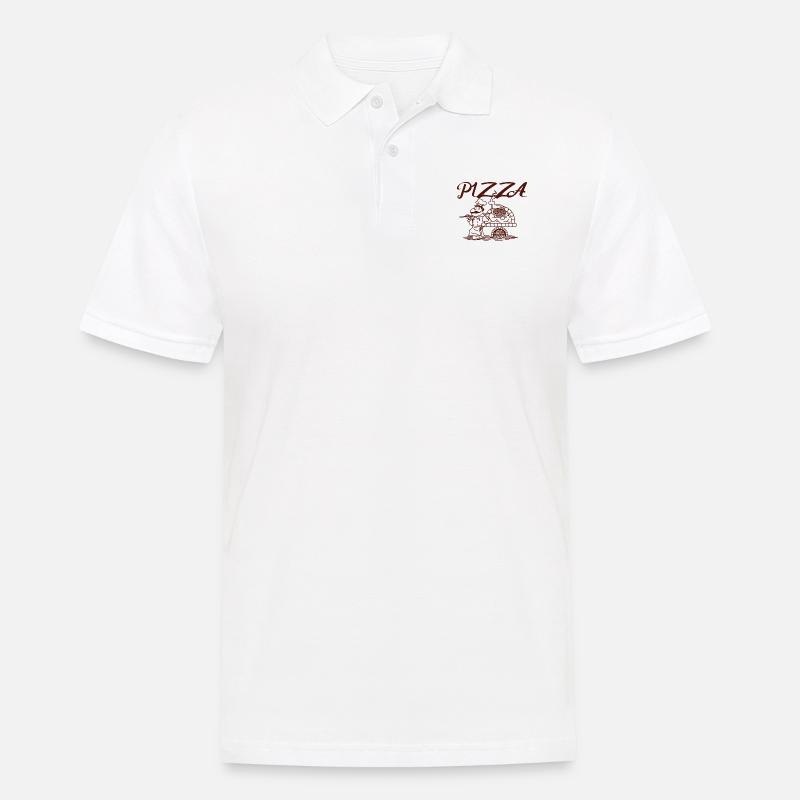 Pizzeria Pizzabäcker Pizza - Männer Poloshirt - Weiß