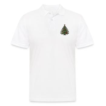 Tannenbaum Weihnachten - Männer Poloshirt - Weiß - Vorne - Kai (181cm)