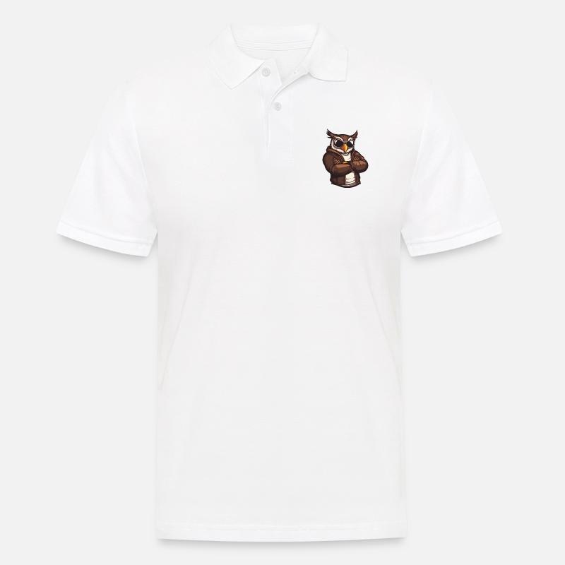 Owl Comic Cool - Men's Polo Shirt - white