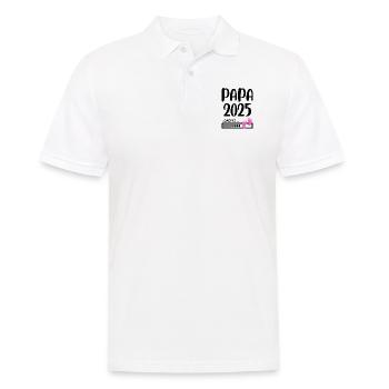 Papa 2025 idée annonce grossesse - Polo Homme - blanc - Devant - Kai (181cm)