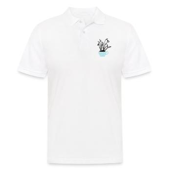 Schneeglöckchen in Tasse - Männer Poloshirt - Weiß - Vorne - Kai (181cm)