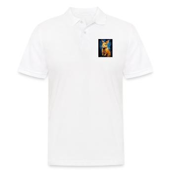 Kaninchen in der digitalen Kunst - Männer Poloshirt - Weiß - Vorne - Kai (181cm)