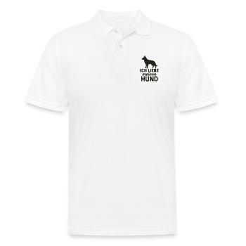Ich liebe meinen Hund 2 - Männer Poloshirt - Weiß - Vorne - Kai (181cm)