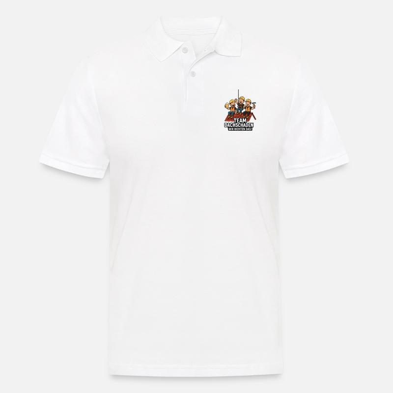 Team Dachschaden Dachdecker witzig - Männer Poloshirt - Weiß