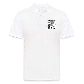 Maurer - Männer Poloshirt - Weiß - Vorne - Kai (181cm)