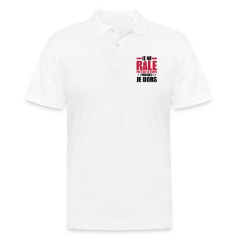 je ne râle pas tout le temps parfois je dors - Polo Homme - blanc - Devant - Kai (181cm)