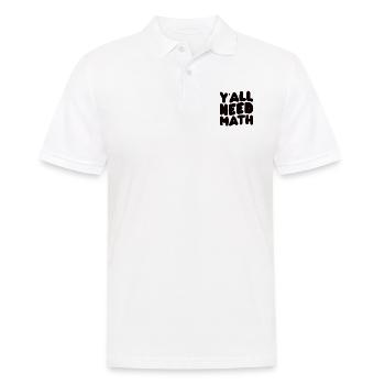 Math Mathematics Mathematician School Nerd Gift - Men's Polo Shirt - white - Front - Kai (181cm)