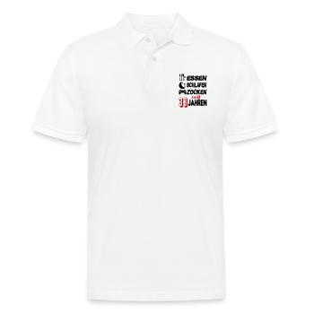 Geburtstag 38 Zocken Spielen Gaming Schlafen - Männer Poloshirt - Weiß - Vorne - Kai (181cm)