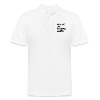 Father Mechanic Husband Dad Car Mechanic Occupation - Men's Polo Shirt - white - Front - Kai (181cm)