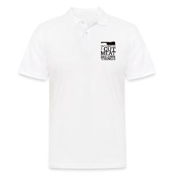 Boucherie Profession Drôle Dire Cadeau - Polo Homme - blanc - Devant - Kai (181cm)