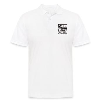 Rechtsanwalt Mama Juristin Anwältin Jura Mutter - Männer Poloshirt - Weiß - Vorne - Kai (181cm)