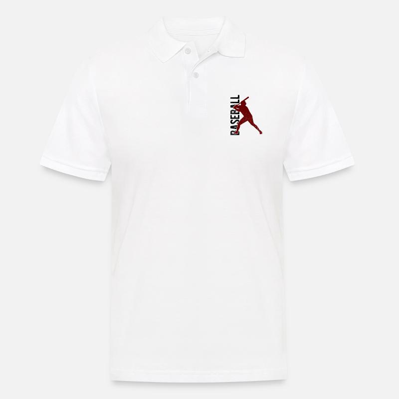 Baseball - Männer Poloshirt - Weiß