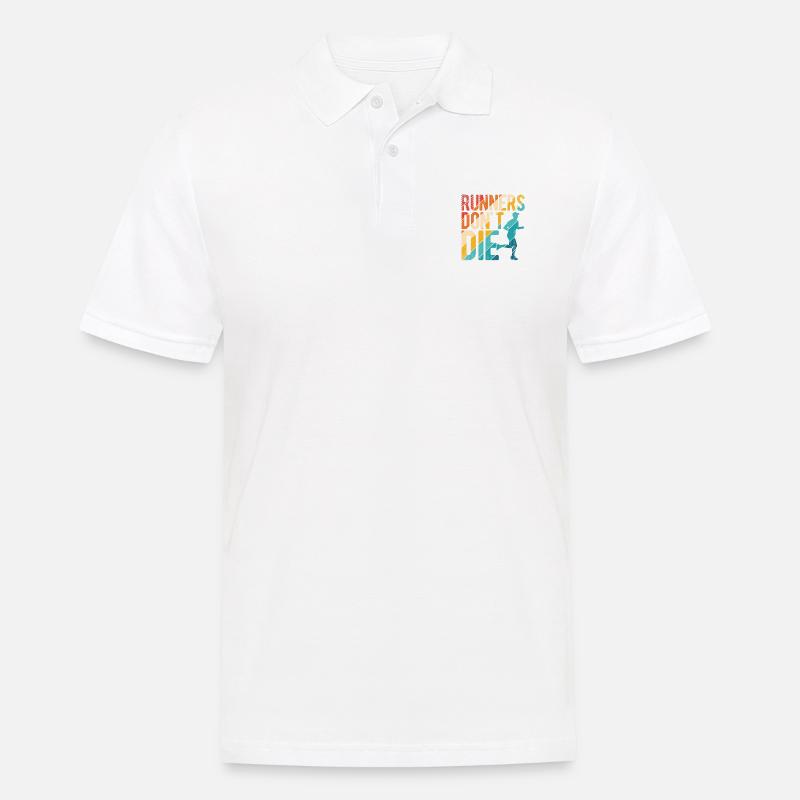 Läufer Joggen - Männer Poloshirt - Weiß