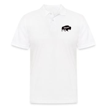 Buffalo ox mom family children bison beef - Men's Polo Shirt - white - Front - Kai (181cm)