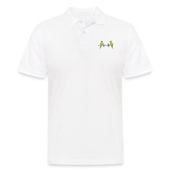 Colorful Parrot Cockatoo with Flowers Fan Gift - Men's Polo Shirt - white - Front - Kai (181cm)