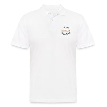 Vor dem ersten Kaffee - Notwehr - Klappe halten - Männer Poloshirt - Weiß - Vorne - Kai (181cm)