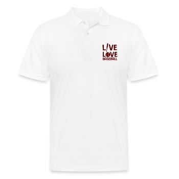 Baseball - Männer Poloshirt - Weiß - Vorne - Kai (181cm)