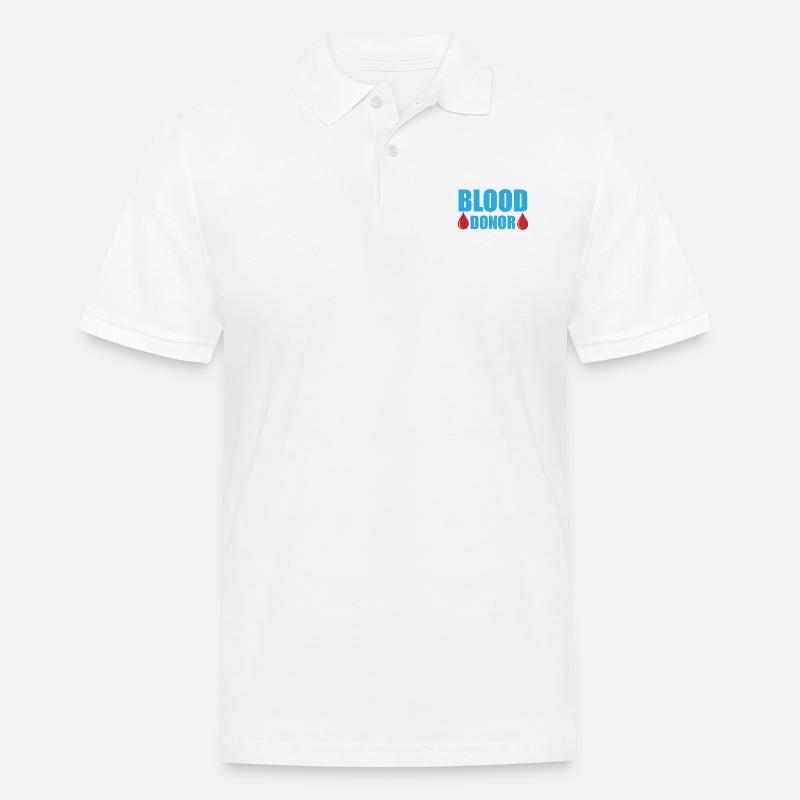 Blutspende Blutspenden Blutspender - Männer Poloshirt - Weiß