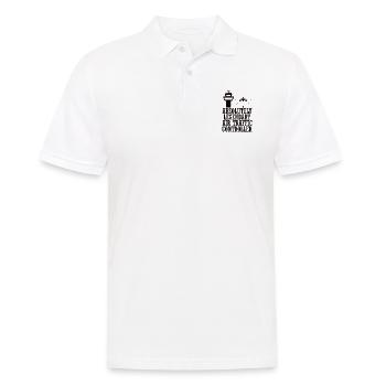 Contrôleur de la circulation aérienne Contrôleur de tour Agents de bord - Polo Homme - blanc - Devant - Kai (181cm)