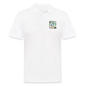 Maler Zeichner für Künstler - Männer Poloshirt - Weiß - Vorne - Kai (181cm)