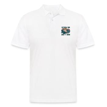 Segelboot Kapitän Spruch Zum Segeln - Männer Poloshirt - Weiß - Vorne - Kai (181cm)