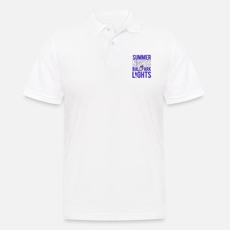 Baseball - Männer Poloshirt - Weiß