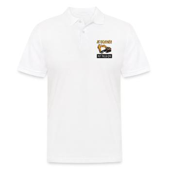 Baggerfahrer Spruch Bagger fahren Geschenkidee - Männer Poloshirt - Weiß - Vorne - Kai (181cm)
