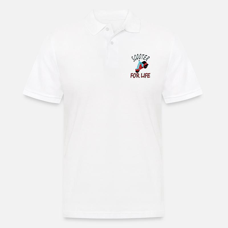 Rollerfahrer Roller fahren Zweirad Geschenkidee - Männer Poloshirt - Weiß