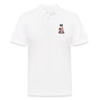 Vache disant non pour les garçons et les filles - Polo Homme - blanc - Devant - Kai (181cm)