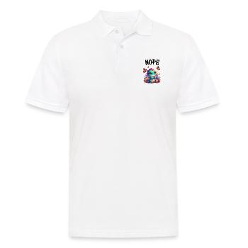 Dinosaur Saying Nope for Boys and Girls - Men's Polo Shirt - white - Front - Kai (181cm)