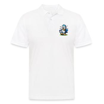 Pinguin Fußballspieler Meister Fan Vogel Ball - Männer Poloshirt - Weiß - Vorne - Kai (181cm)