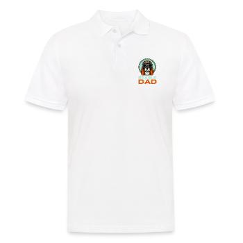 Begale Papa Vintage Chien Papa Cadeau Rétro - Polo Homme - blanc - Devant - Kai (181cm)