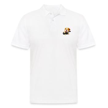 Dog with guitar - Men's Polo Shirt - white - Front - Kai (181cm)