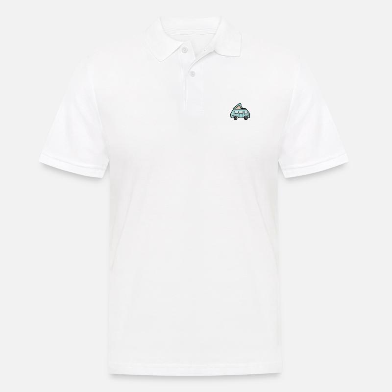 Camper Cartoon Comic - Männer Poloshirt - Weiß