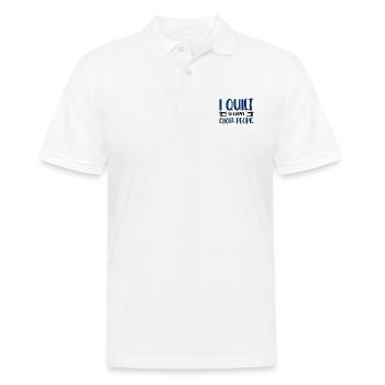 Quilten von Tagesdecken - Männer Poloshirt - Weiß - Vorne - Kai (181cm)