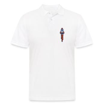 Launching Rocket Silhouette - Men's Polo Shirt - white - Front - Kai (181cm)