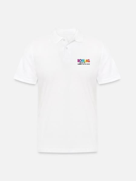 Bowling - Männer Poloshirt - Weiß