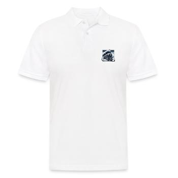 The Power of Steam - Graphic of a Steam Locomotive - Men's Polo Shirt - white - Front - Kai (181cm)