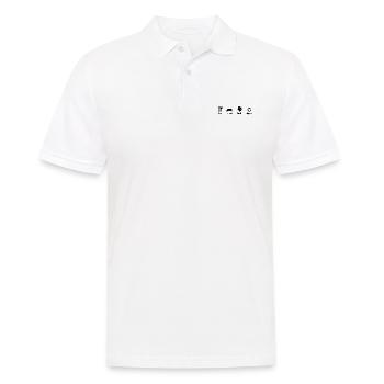Bowling - Männer Poloshirt - Weiß - Vorne - Kai (181cm)