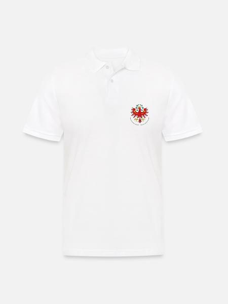 Wappen mit Tiroler Adler - Männer Poloshirt - Weiß